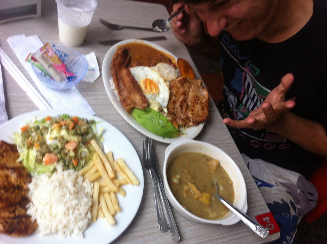 Bandeja paisa and some other wimpy meal by comparison.JPG